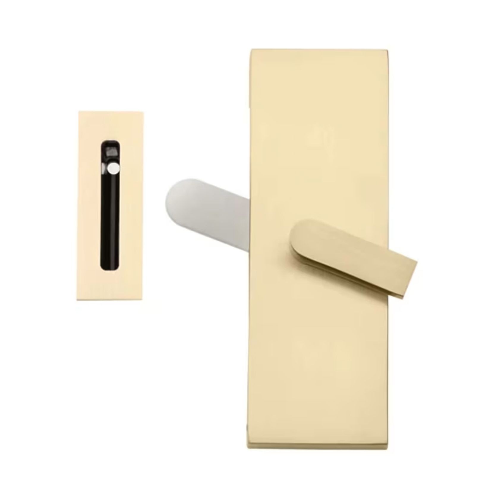 Emtek Rectangular Barn Door Privacy Lock with Strike gallery detail image