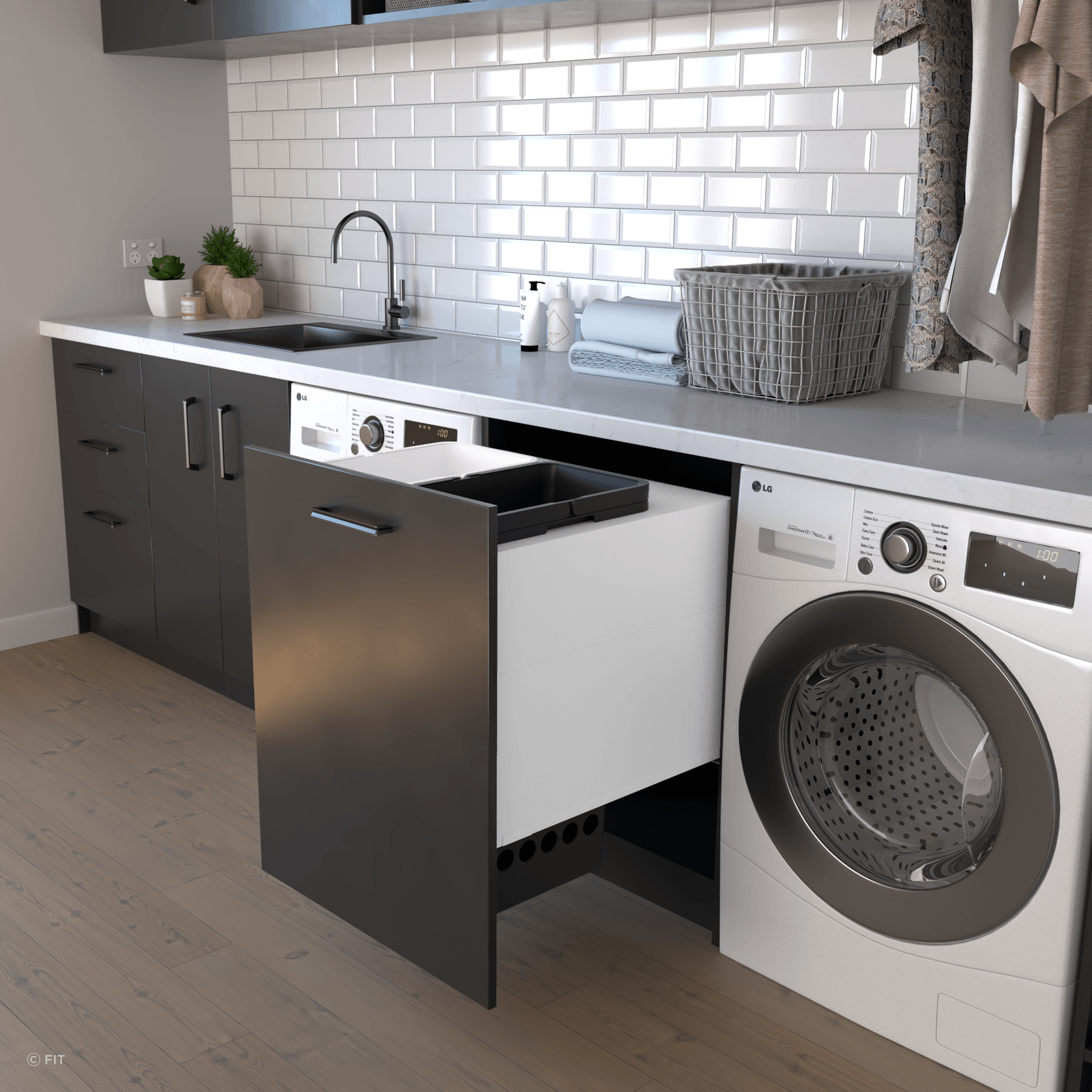 Tanova Laundry Unit Frame & Baskets gallery detail image