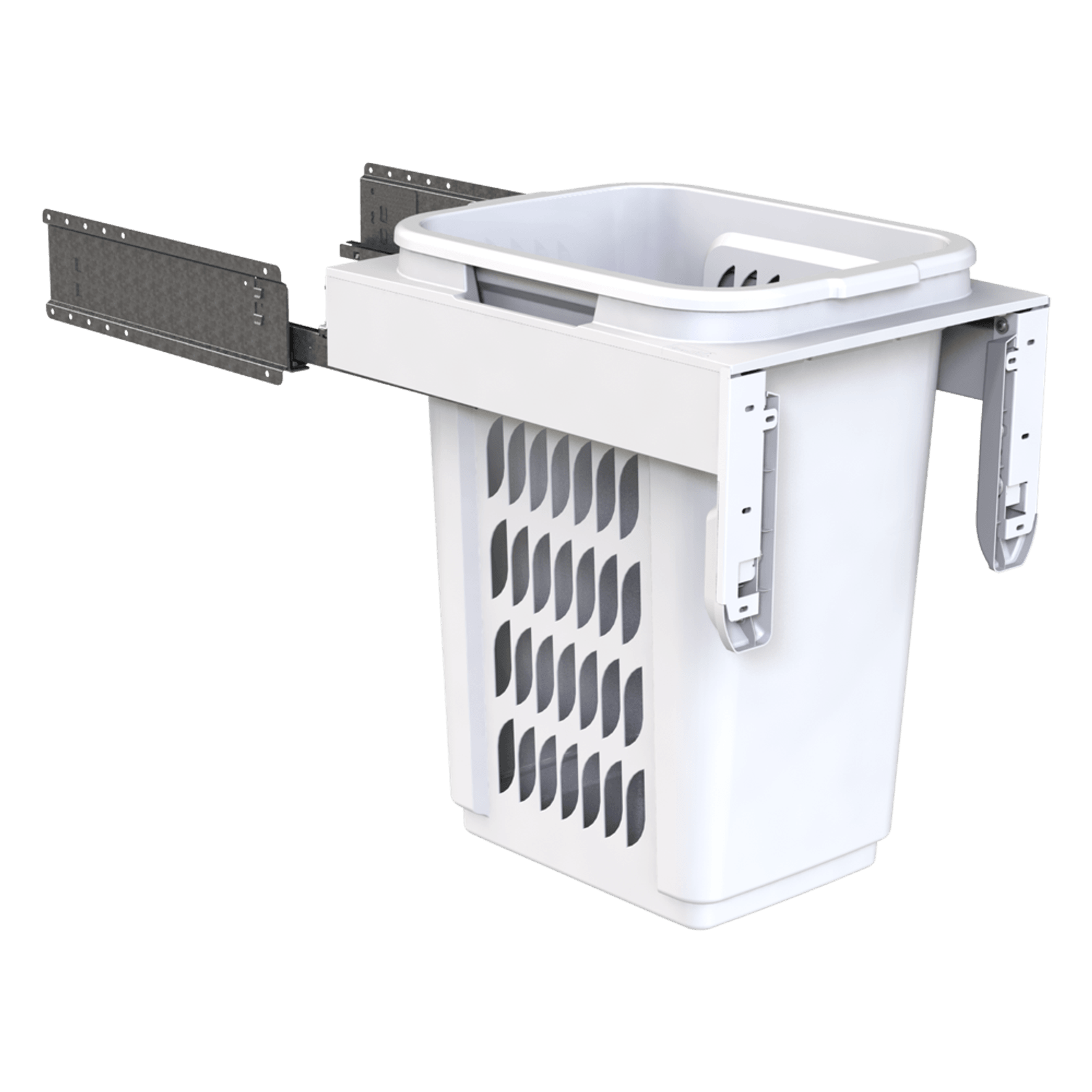 Concelo 1 x 60L Laundry Hamper | Door Pull | White gallery detail image