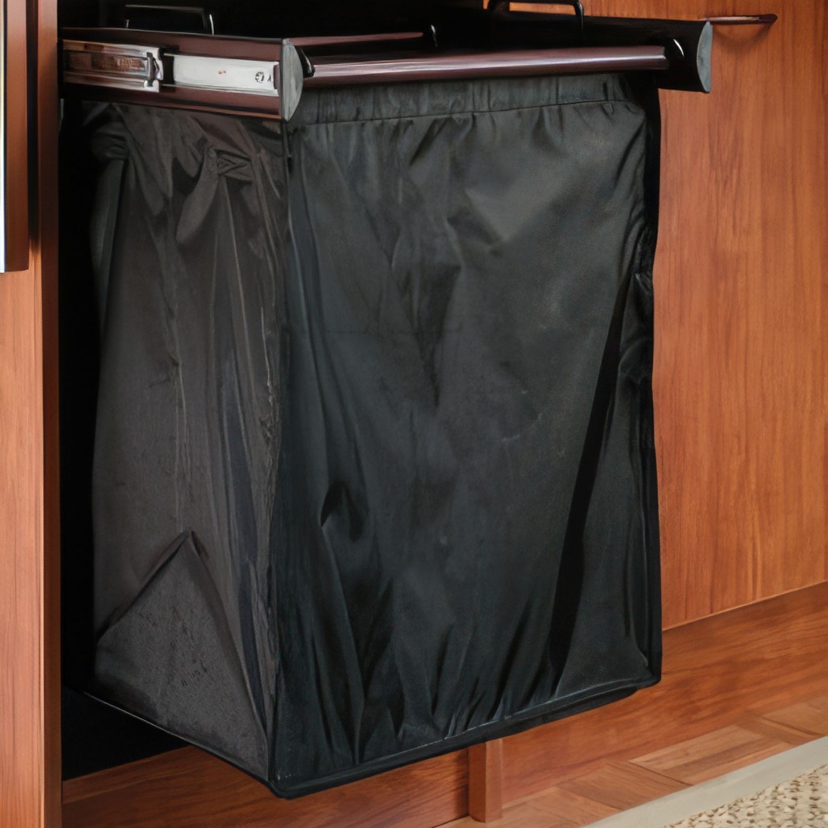 18" Pull-Out Hamper Matt Aluminium gallery detail image