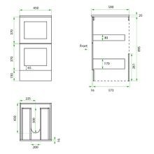 English Classic Laundry Cabinet, 2 Drawers gallery detail image