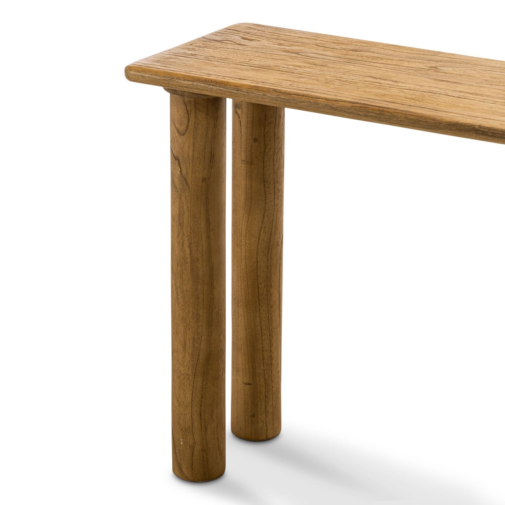 Khakti 140cm Pillar Console Table | Natural gallery detail image
