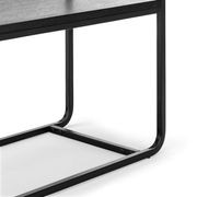 Estoria 120cm White Marble Shelf Console Table | Black gallery detail image
