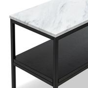 Ebonie 120cm White Marble Console Table | Black gallery detail image