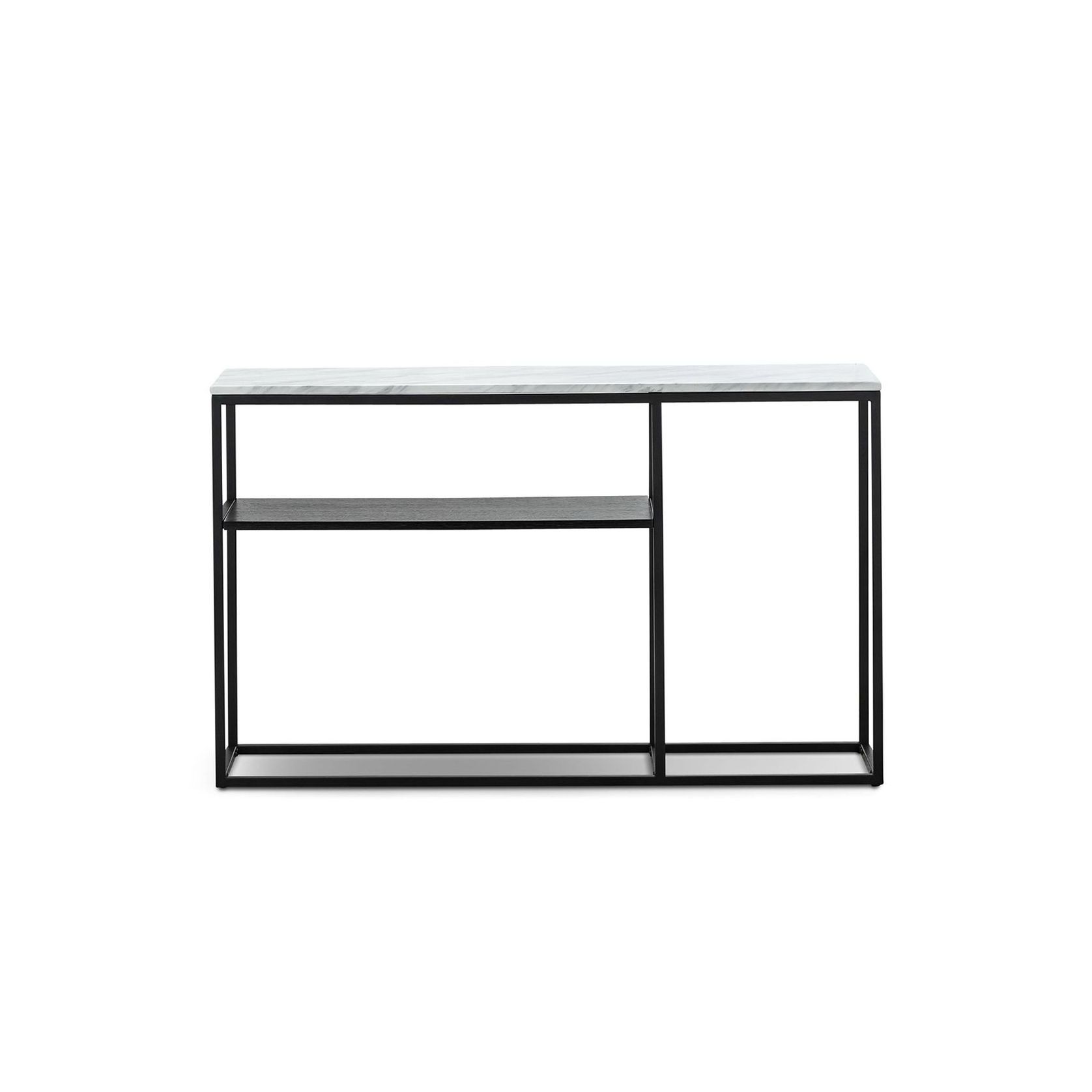 Ebonie 130cm White Marble Console Table | Black gallery detail image