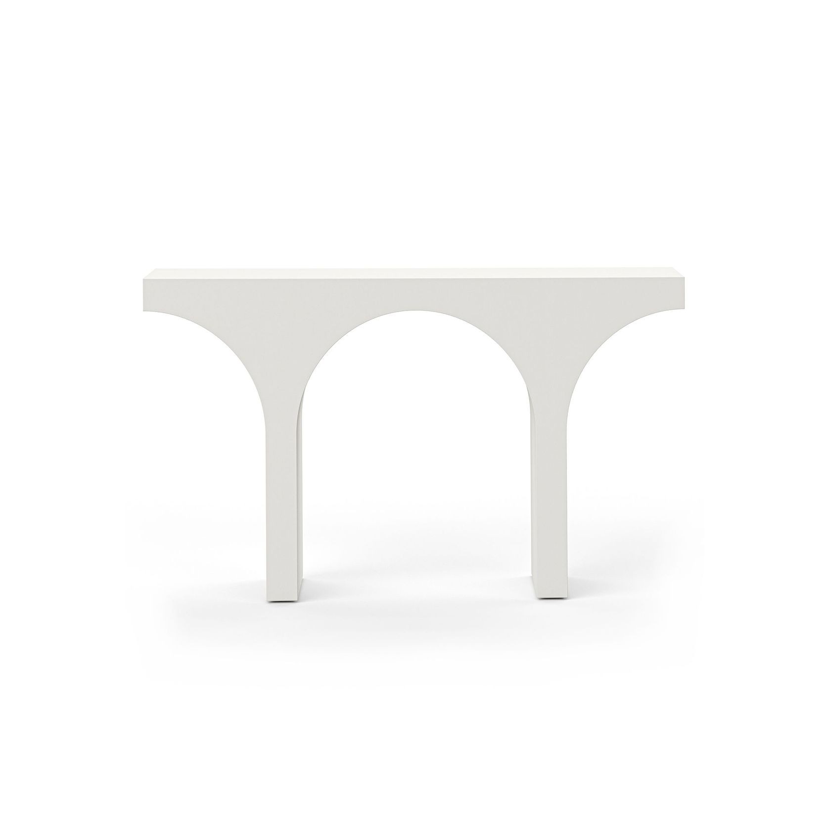 Arcus 140cm Concrete Console Table in Cream Putty gallery detail image
