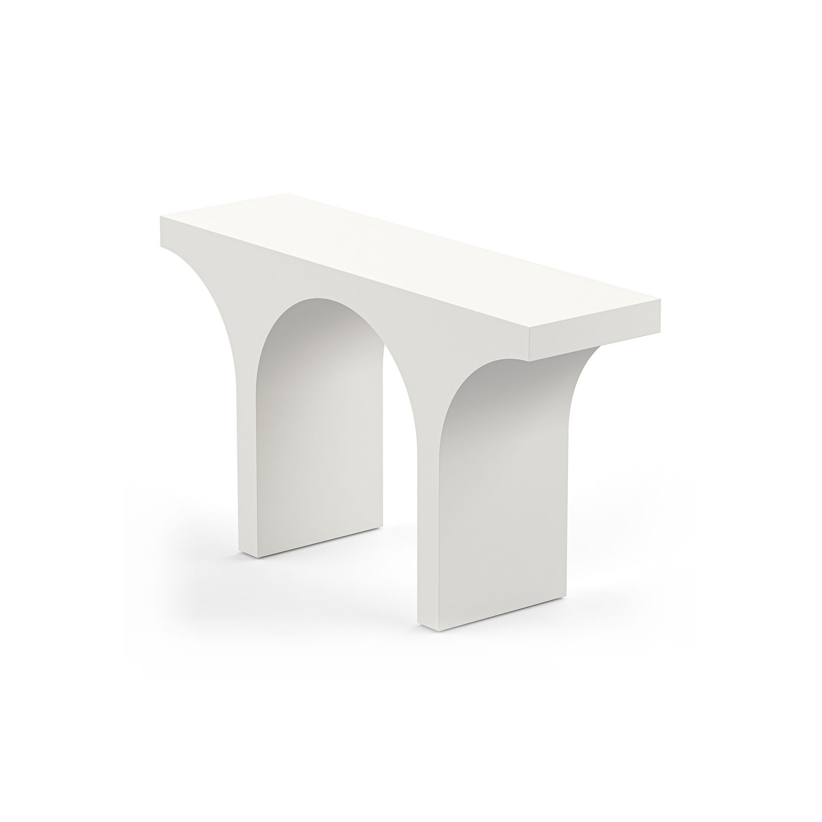 Arcus 140cm Concrete Console Table in Cream Putty gallery detail image