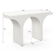 Arcus 140cm Concrete Console Table in Cream Putty gallery detail image