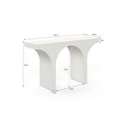 Arcus 140cm Concrete Console Table in Cream Putty gallery detail image