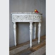 Louis XVI Painted Demi-lune Console gallery detail image