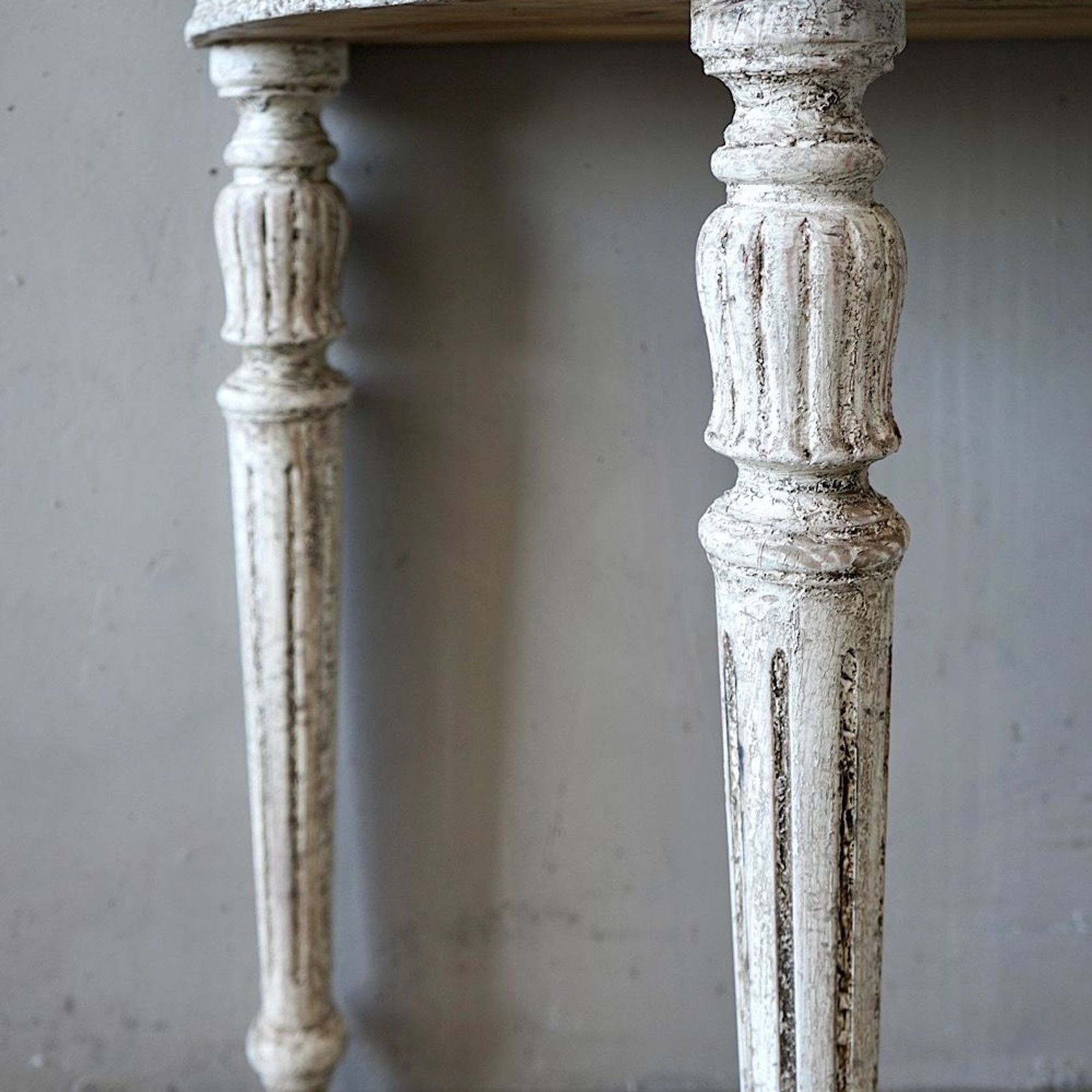 Louis XVI Painted Demi-lune Console gallery detail image