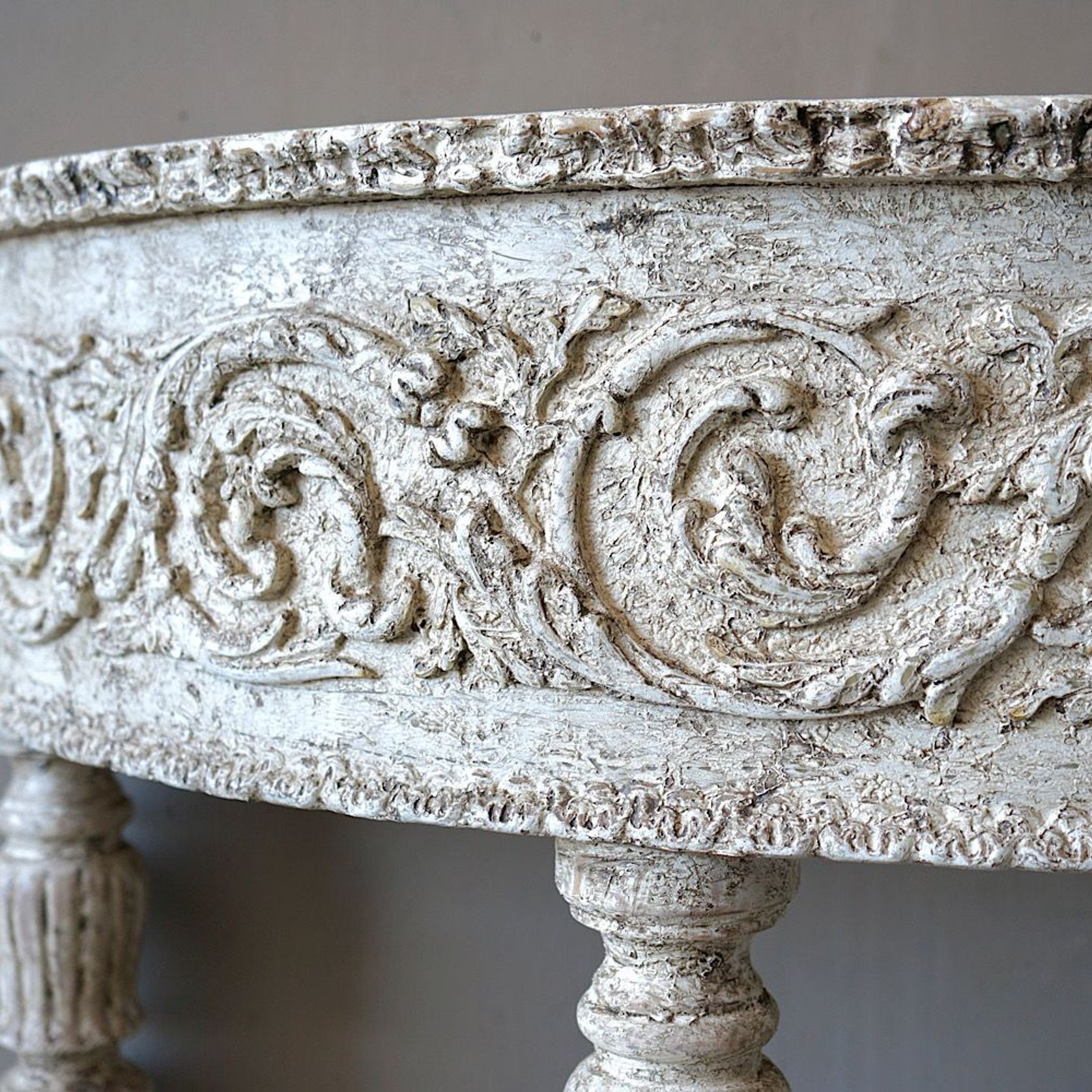 Louis XVI Painted Demi-lune Console gallery detail image