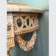 French Louis XVI Painted Demi-lune Consoles (Pair) gallery detail image