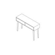 Copenhagen Console Table - 2 Drawers - Oak gallery detail image