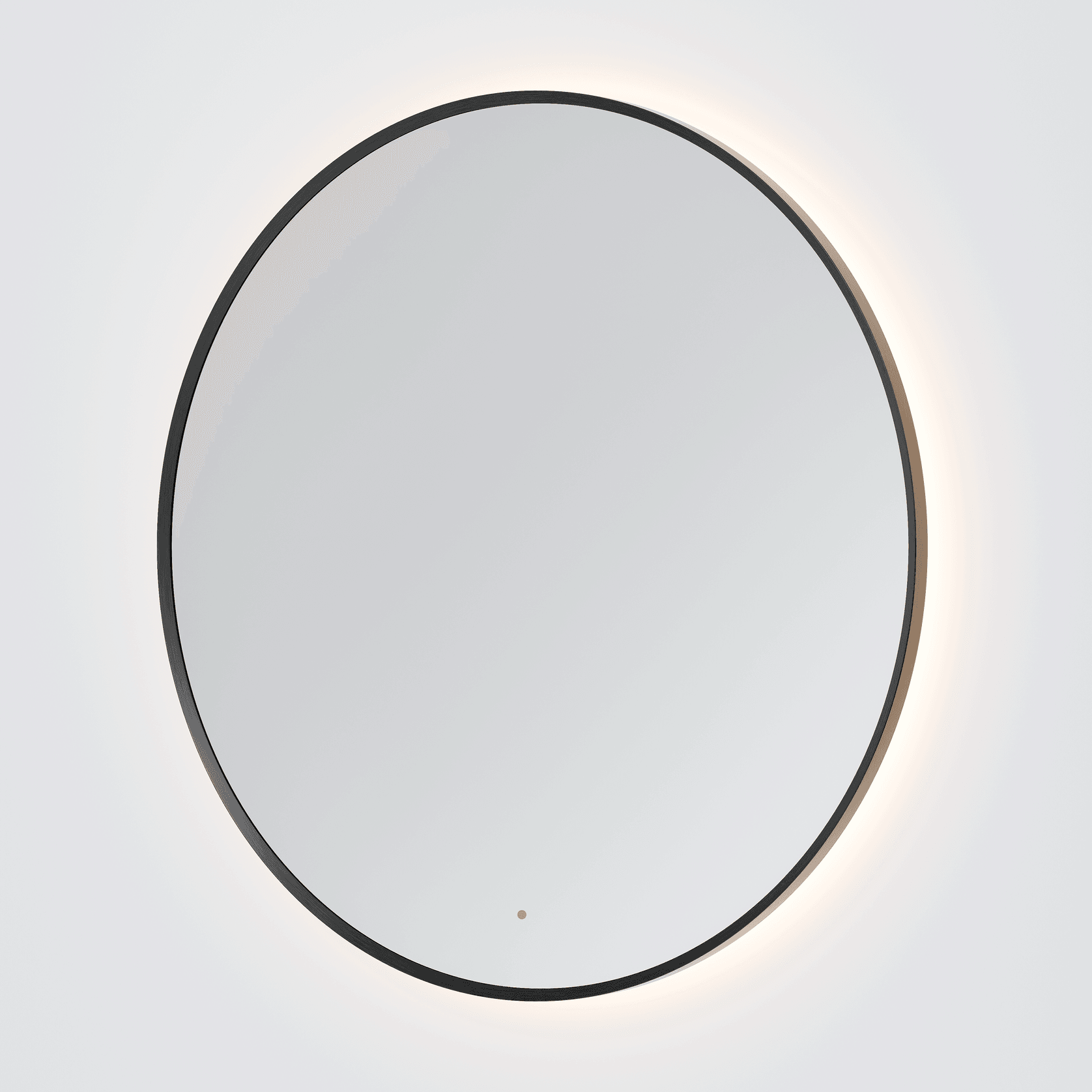 Code Solace Round Framed Gunmetal Led Mirror - 3 Sizes gallery detail image
