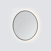 Code Solace Round Framed Gunmetal Led Mirror - 3 Sizes gallery detail image