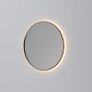 Code Solace Round Framed Gunmetal Led Mirror - 3 Sizes gallery detail image