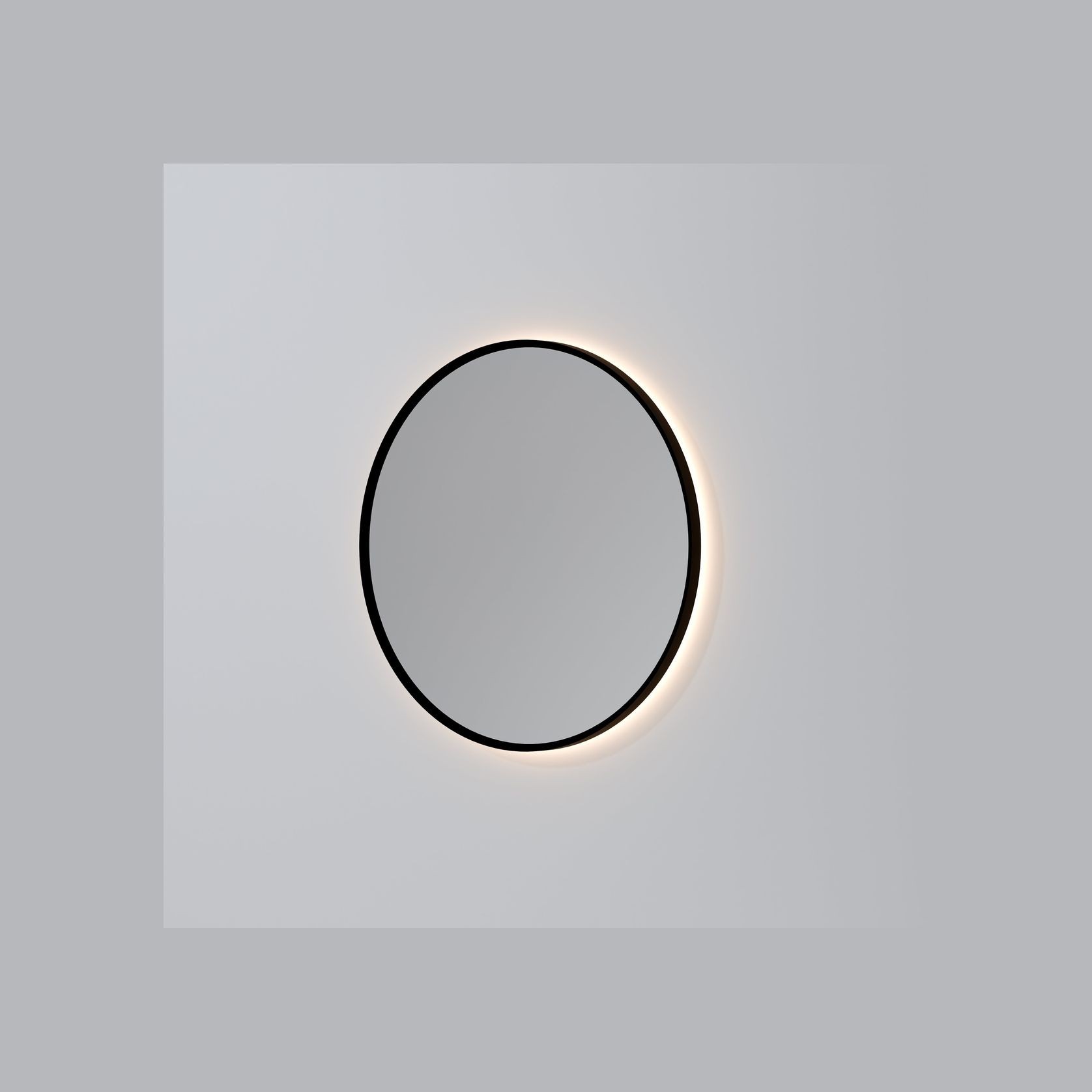 Code Solace Round Framed Gunmetal Led Mirror - 3 Sizes gallery detail image