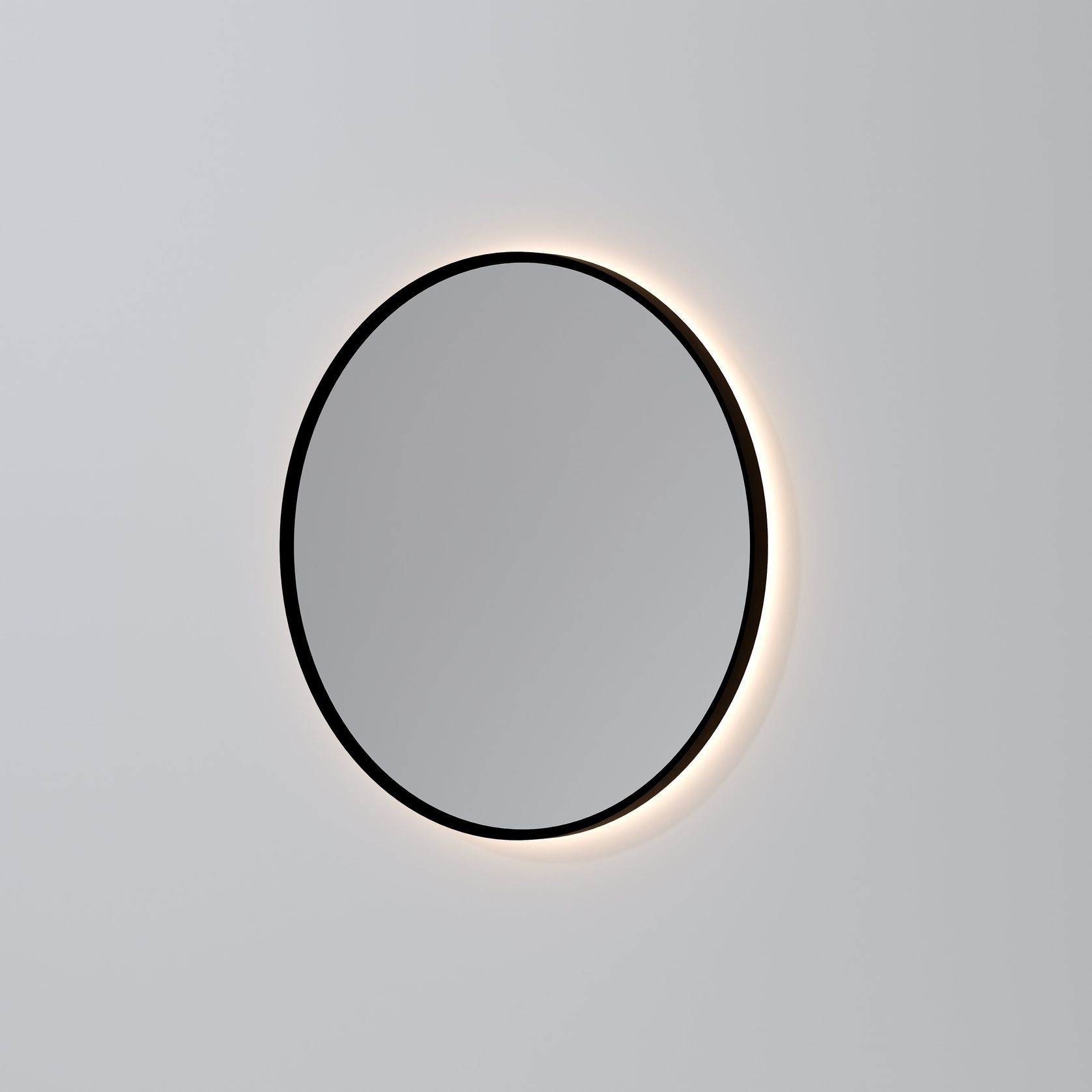Code Solace Round Framed Gunmetal Led Mirror - 3 Sizes gallery detail image