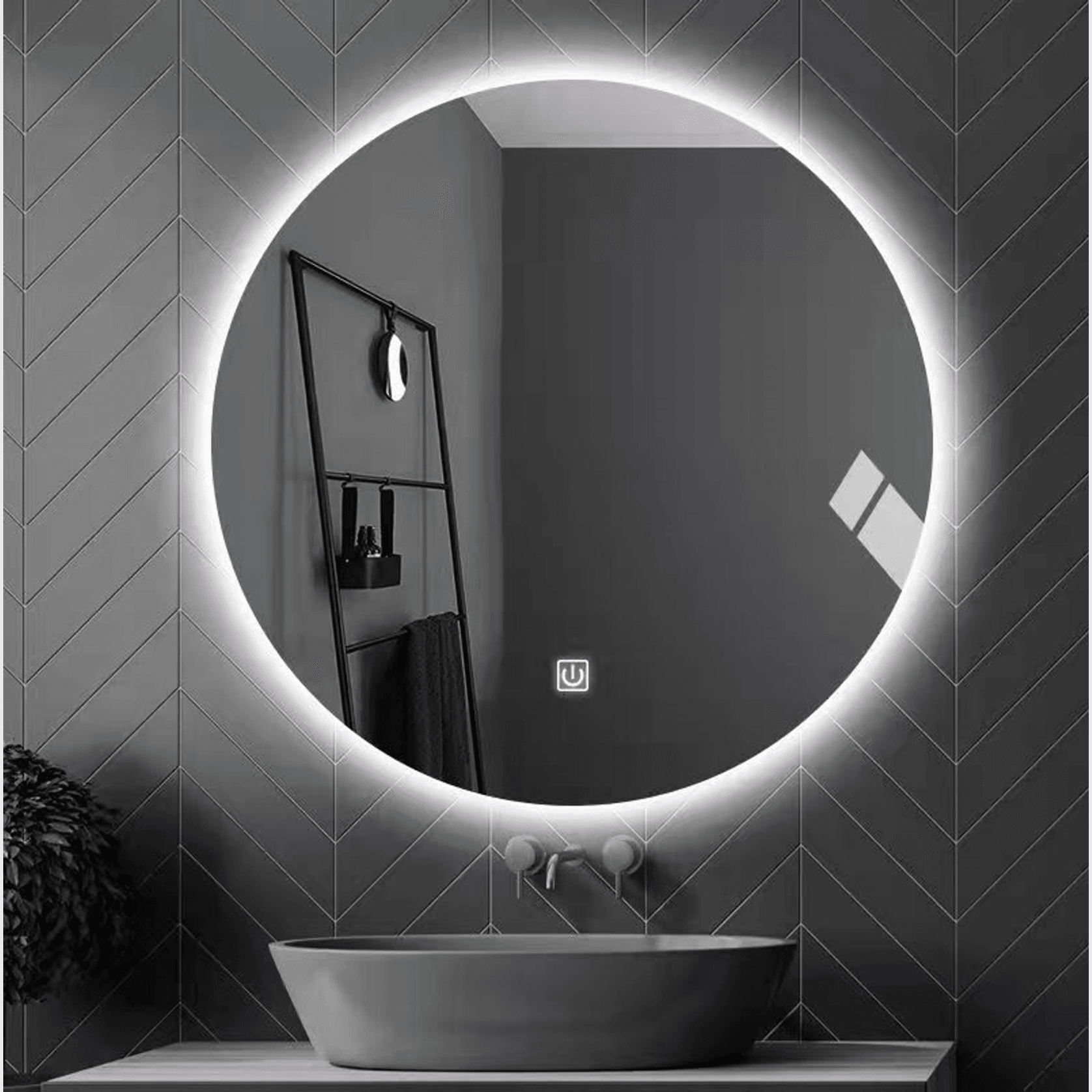 LED Backlit Round Mirror gallery detail image