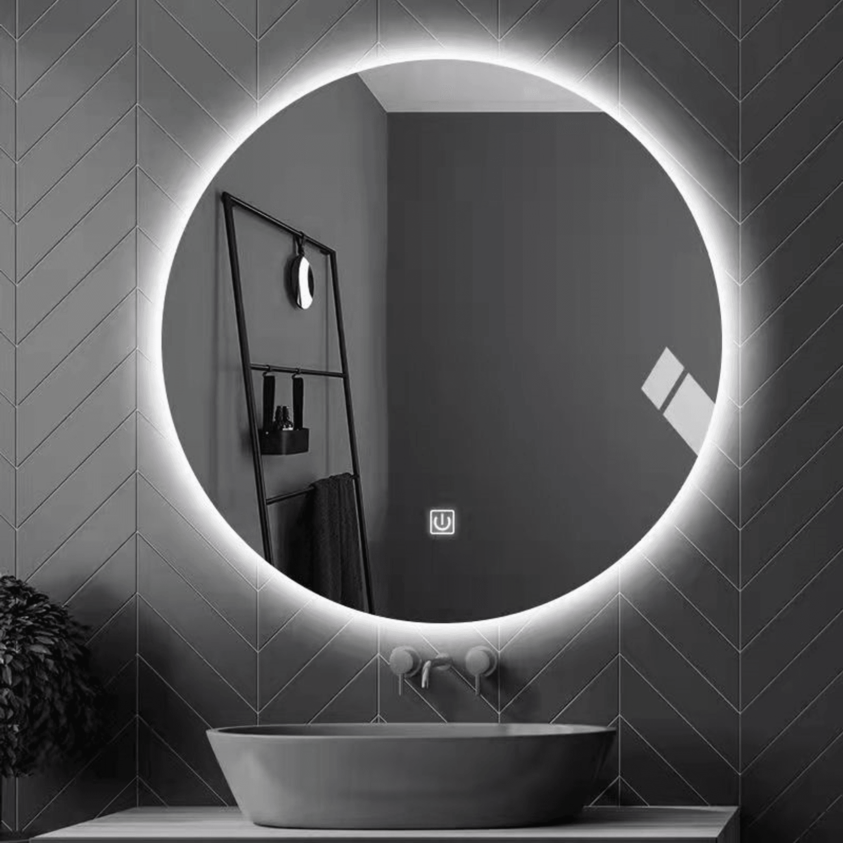 LED Backlit Round Mirror gallery detail image