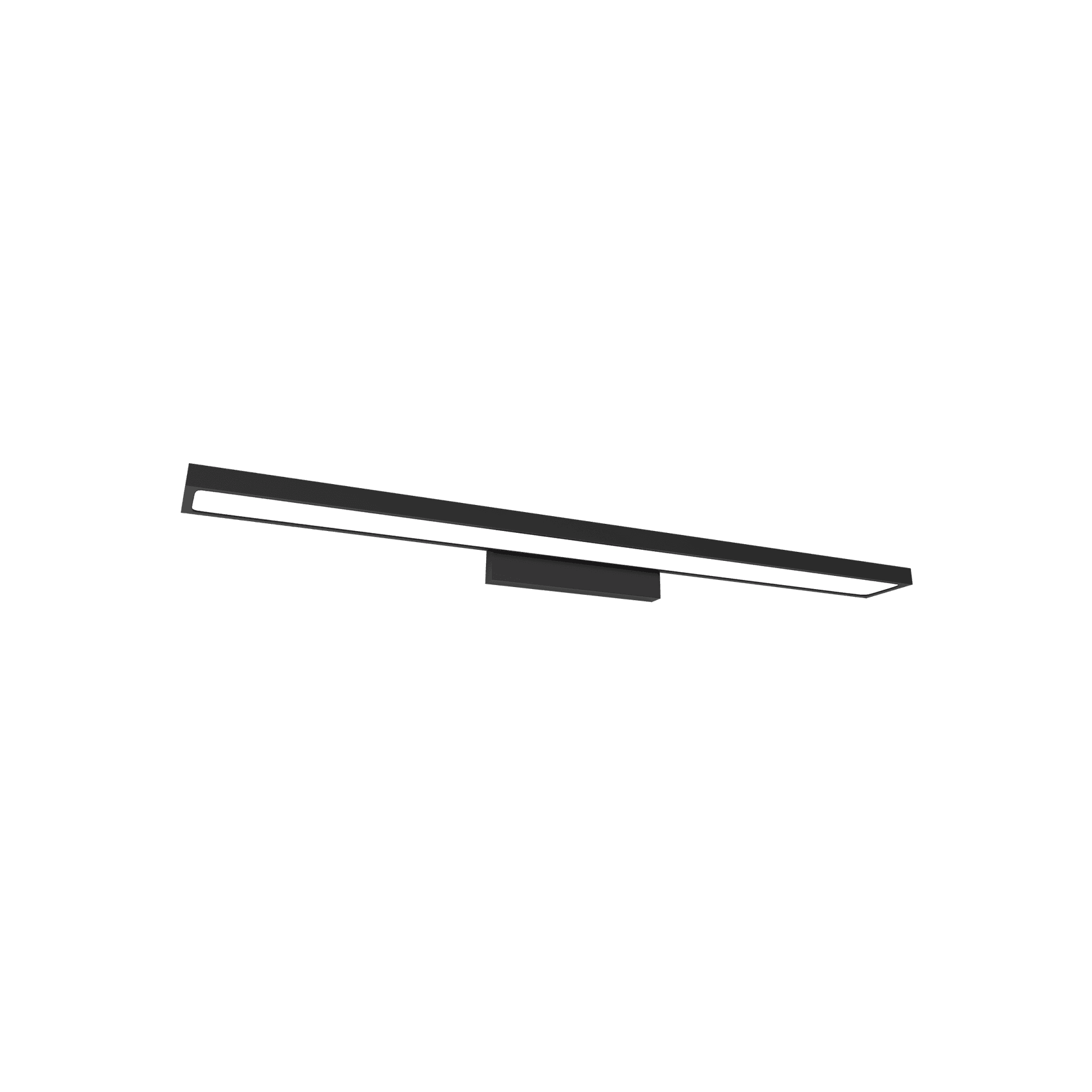Stark 800mm Standard Mirror Wall Light Satin Black gallery detail image