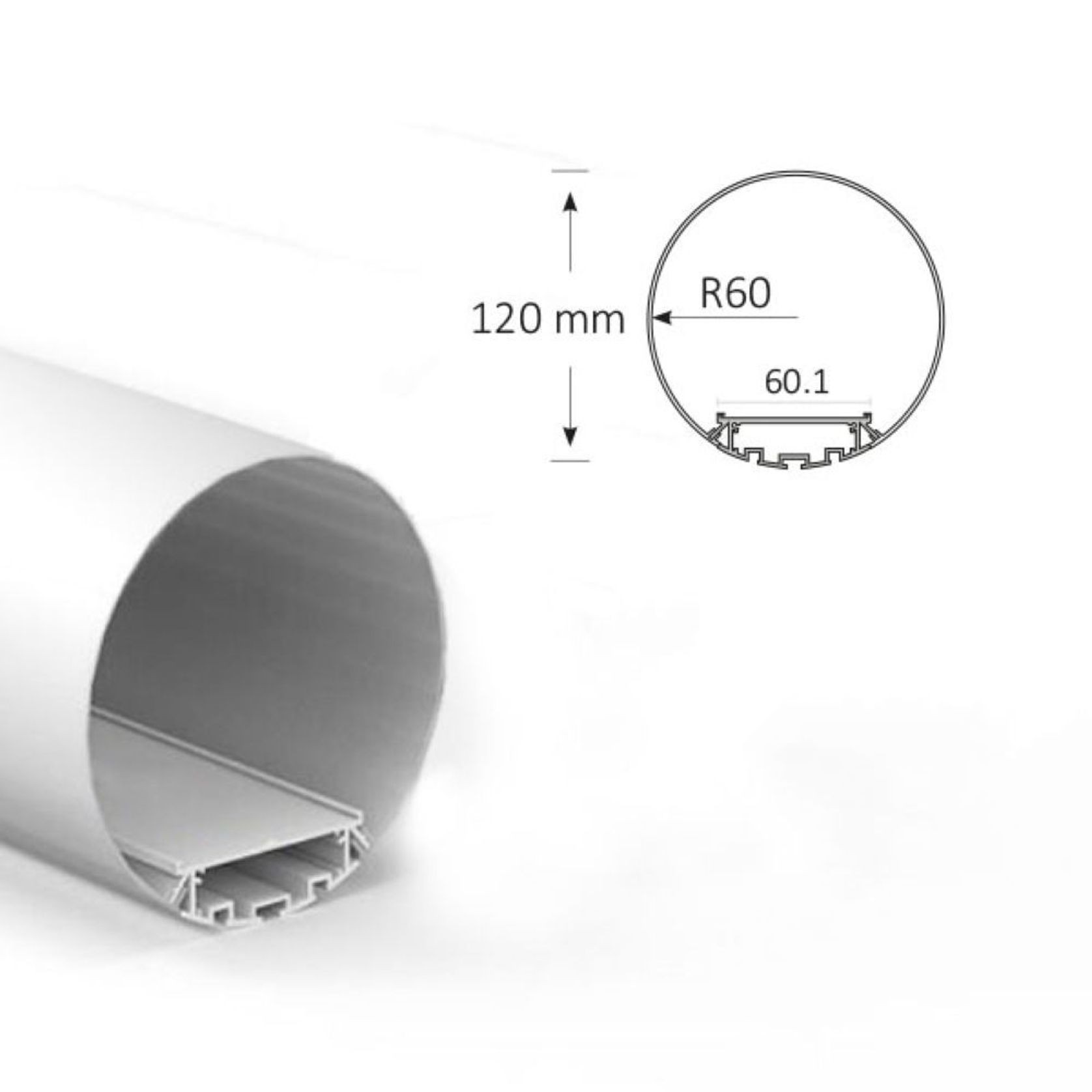 064G Large Tubular Diffuser Extrusion