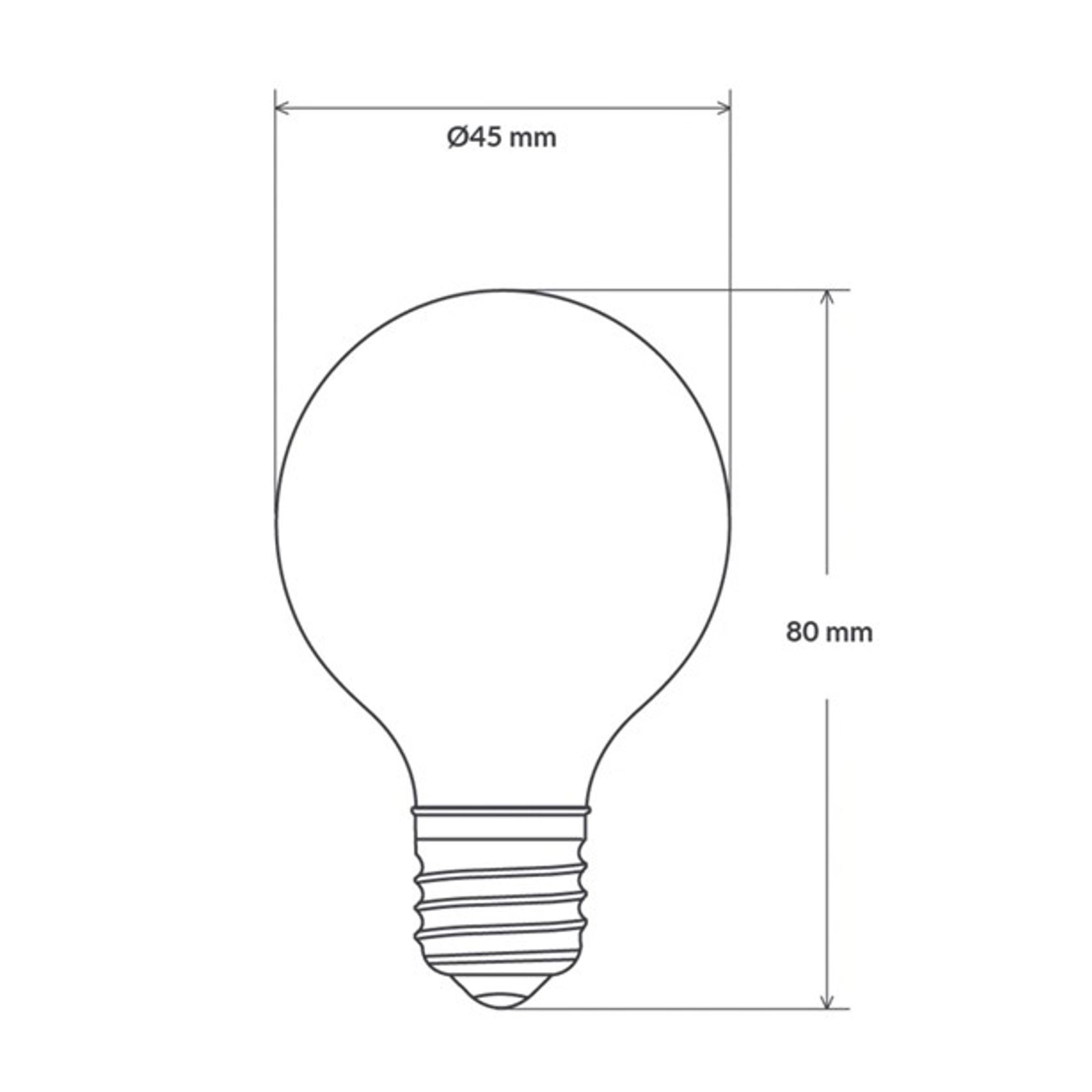 LED Fancy Round Filament Bulb G45 gallery detail image