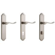 Iver Stirling Lever on Shouldered Backplate Satin Nickel gallery detail image
