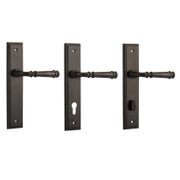 Iver Verona Door Lever on Stepped Backplate Signature Brass gallery detail image