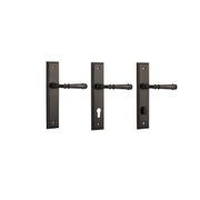 Iver Verona Door Lever on Stepped Backplate Signature Brass gallery detail image