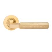 Zanda Zurich Door Handle Lever Set Satin Brass gallery detail image