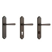 Iver Copenhagen Door Lever on Shouldered Backplate Signature Brass gallery detail image