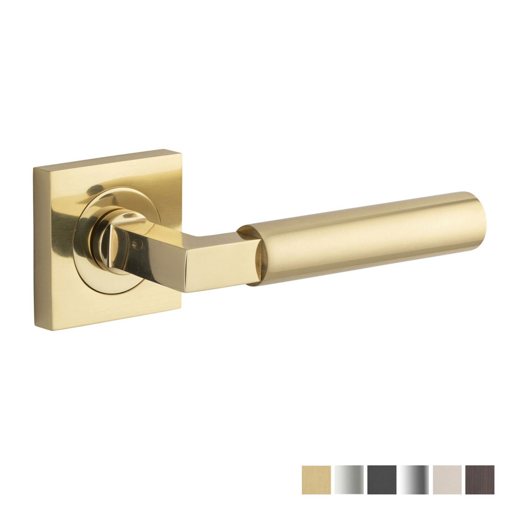 Iver Berlin Door Lever Handle on Square Rose Passage gallery detail image