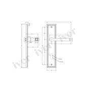 Iver Annecy Door Lever on Stepped Backplate Latch Brushed Brass 15244 - Customise to your need gallery detail image