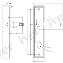 Iver Annecy Door Lever on Stepped Backplate Latch Brushed Brass 15244 - Customise to your need gallery detail image