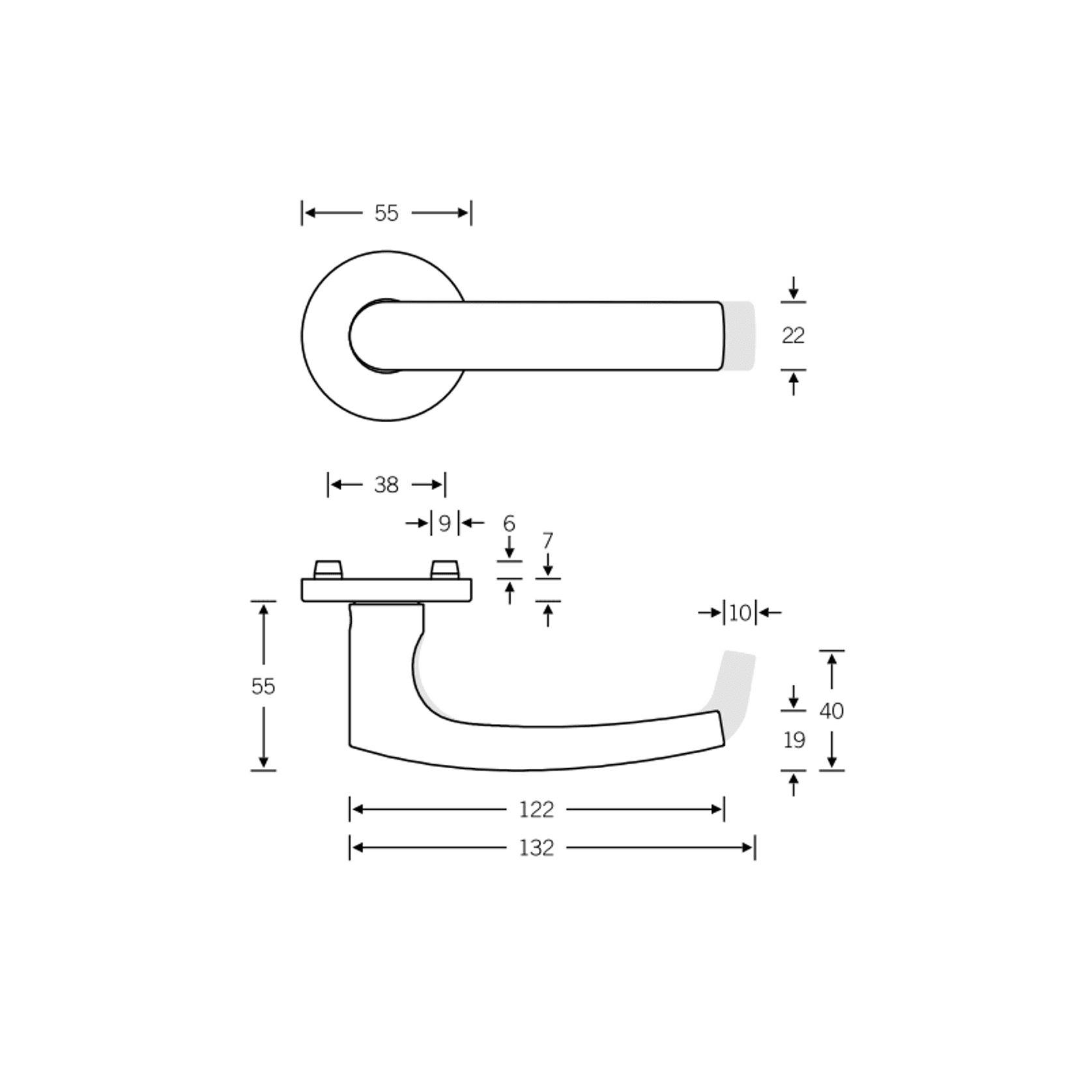 FSB 1015 Lever Handle gallery detail image