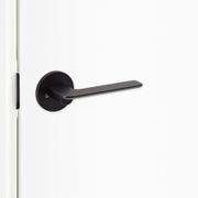 MATTE BLACK Door Handle PRIVACY (63mm rose) I Mucheln EDGE Series gallery detail image