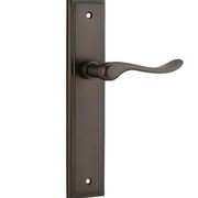 Iver Stirling Door Lever on Stepped Backplate Signature Brass gallery detail image