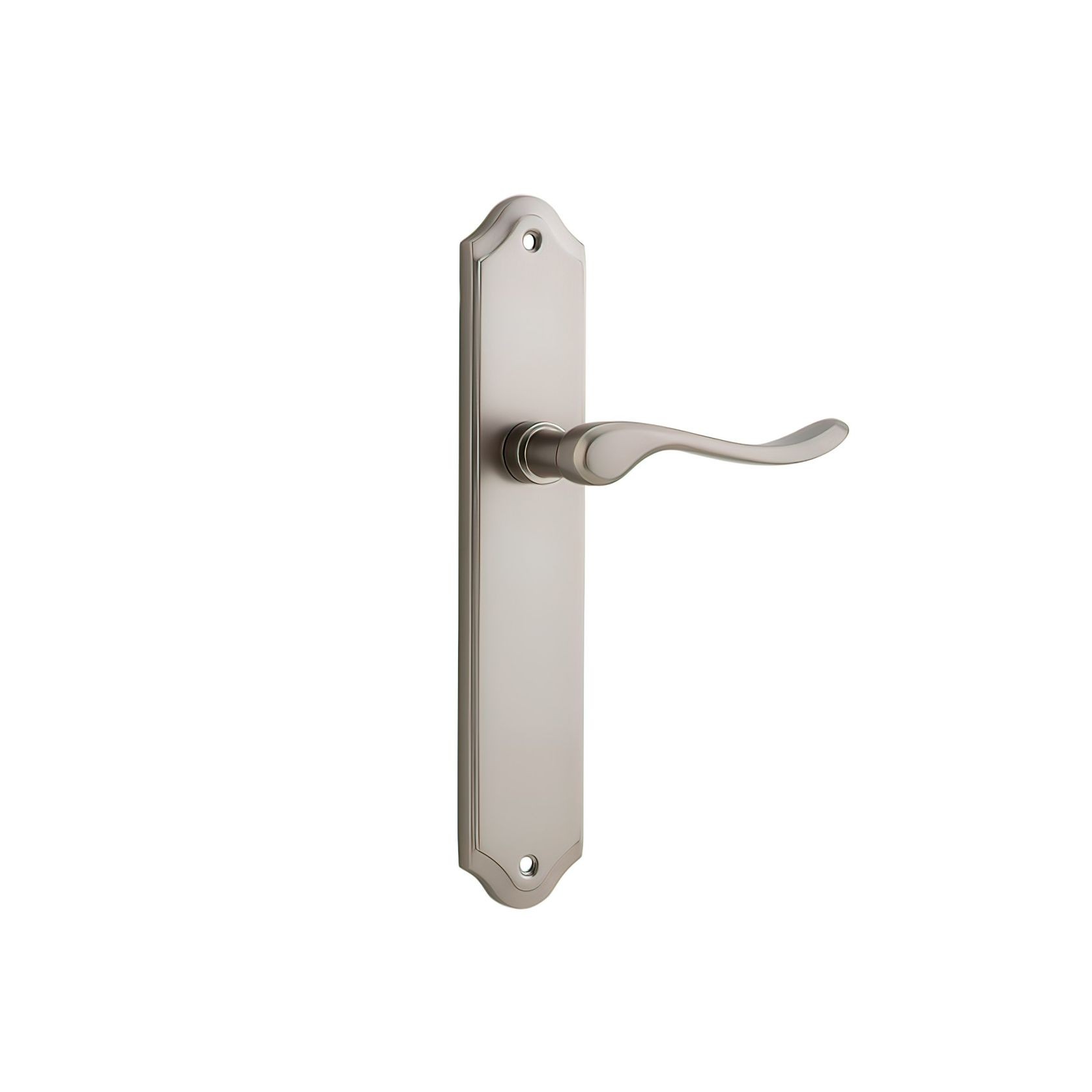 Iver Stirling Lever on Shouldered Backplate Satin Nickel gallery detail image
