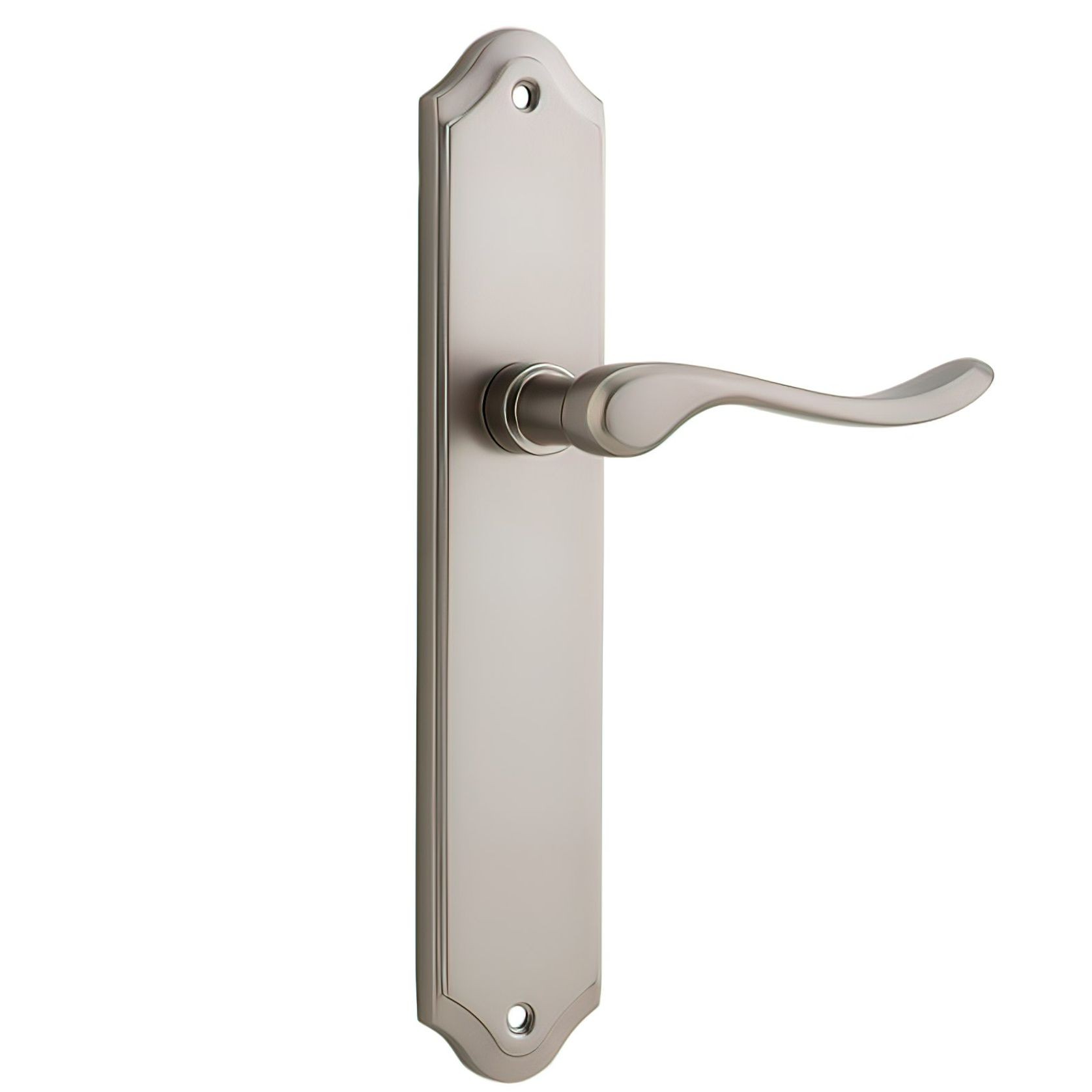 Iver Stirling Lever on Shouldered Backplate Satin Nickel gallery detail image