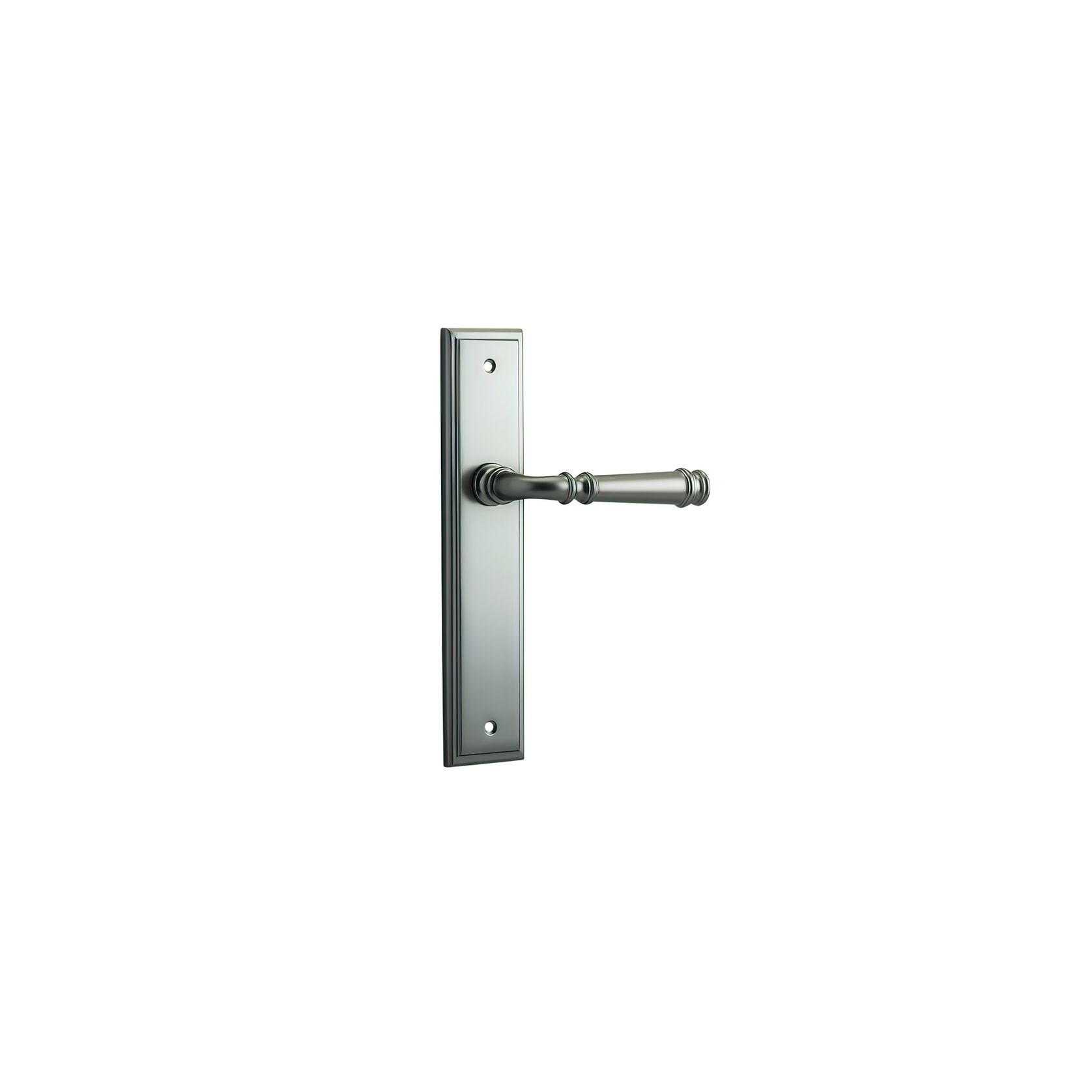 Iver Verona Door Lever on Stepped Backplate Satin Nickel - Customise to your needs gallery detail image