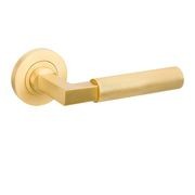 Zanda Zurich Door Handle Lever Set Satin Brass gallery detail image