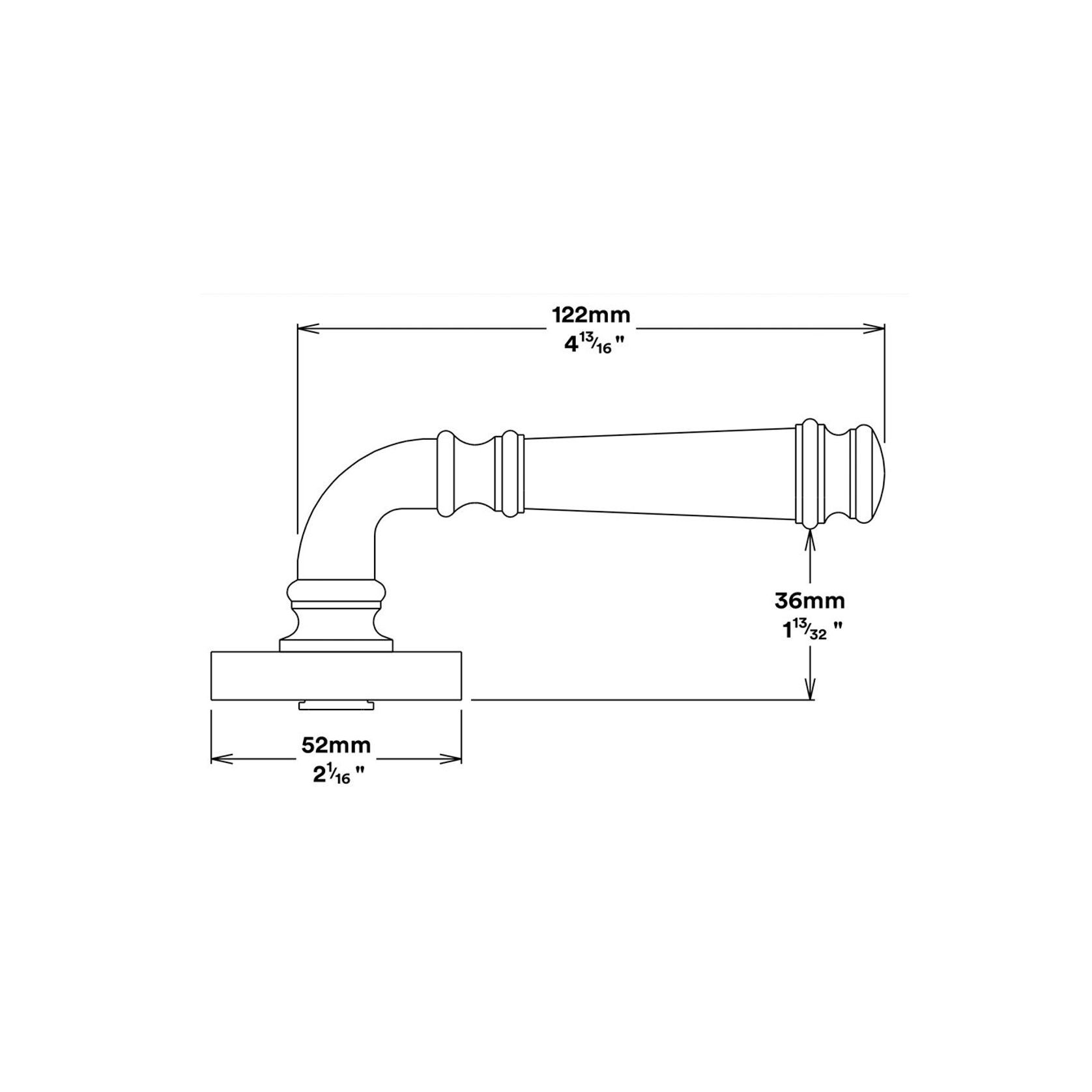 Iver Verona Door Lever Handle on Round Rose gallery detail image