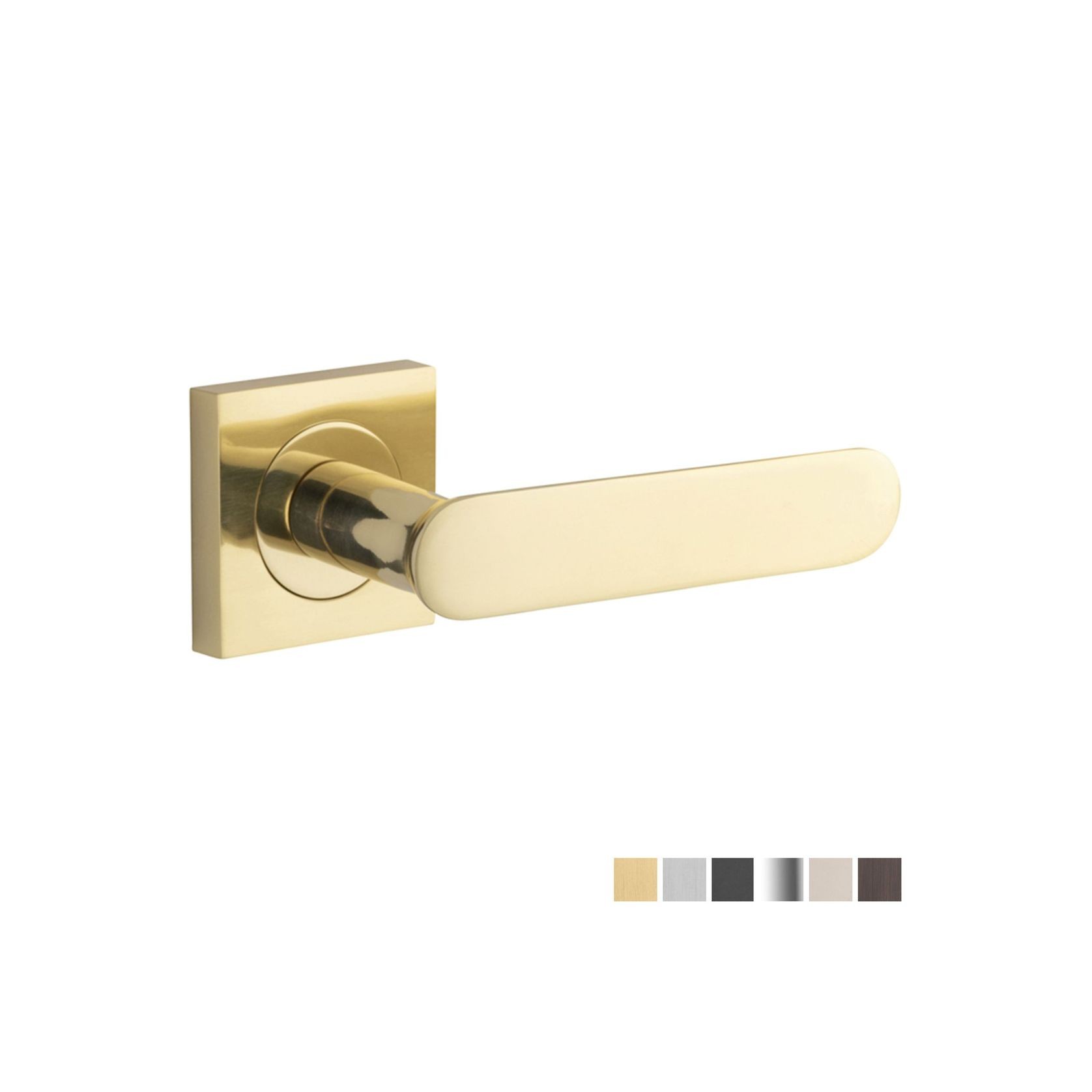 Iver Bronte Door Lever Handle on Square Rose Passage gallery detail image