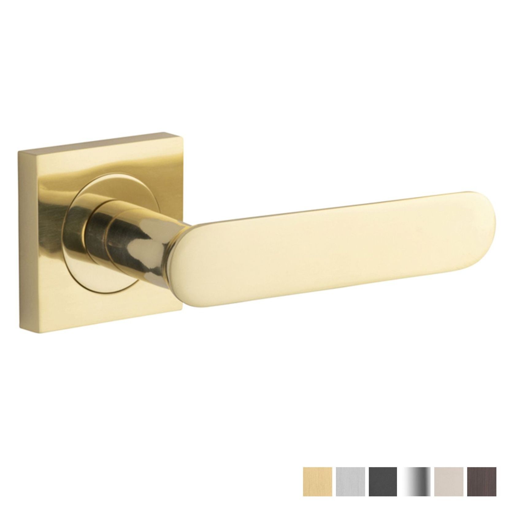 Iver Bronte Door Lever Handle on Square Rose Passage gallery detail image
