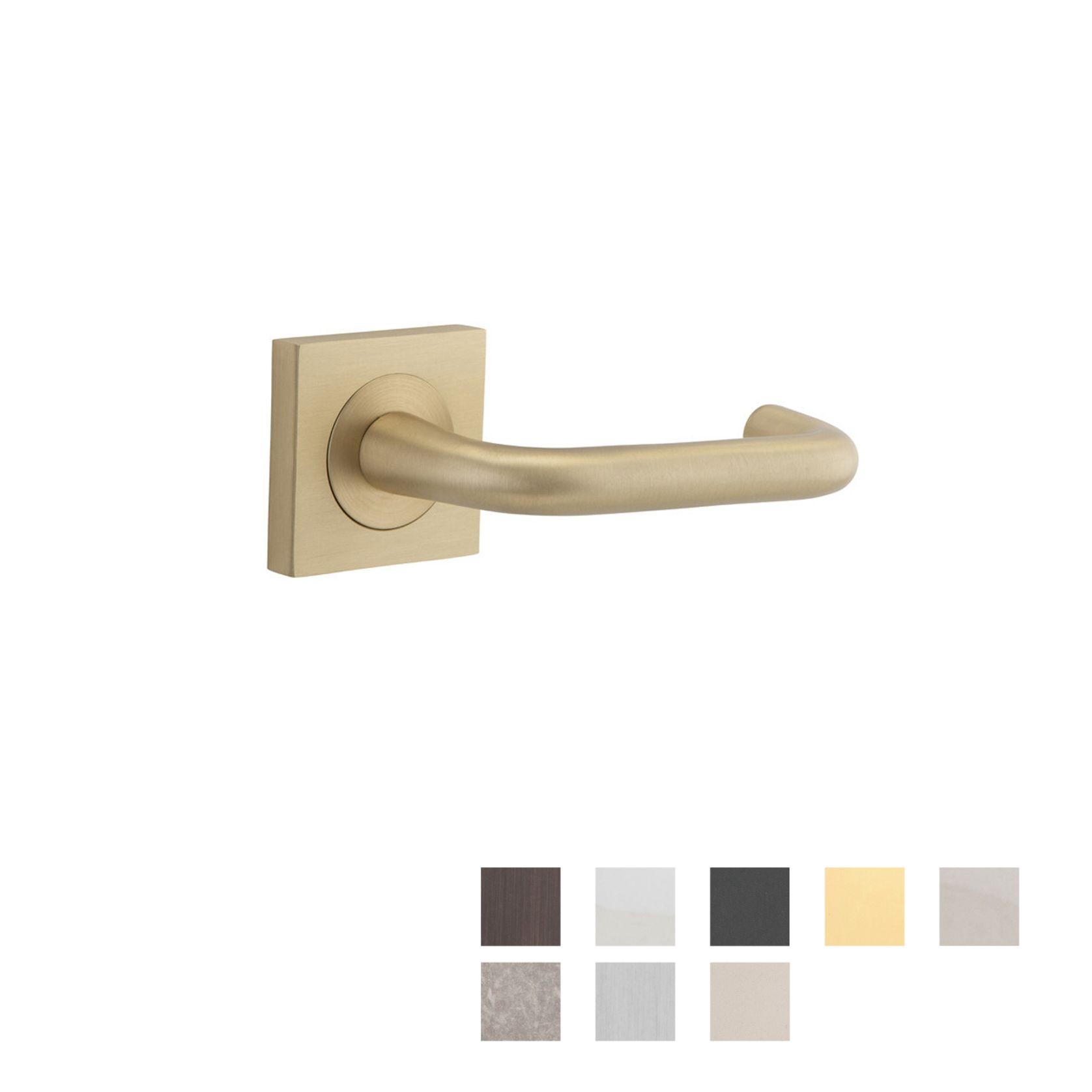 Iver Oslo Square Lever Door Handle on Rose Passage gallery detail image