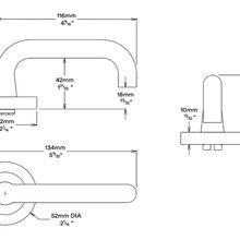 Iver Oslo Door Lever Handle On Round Rose Passage gallery detail image