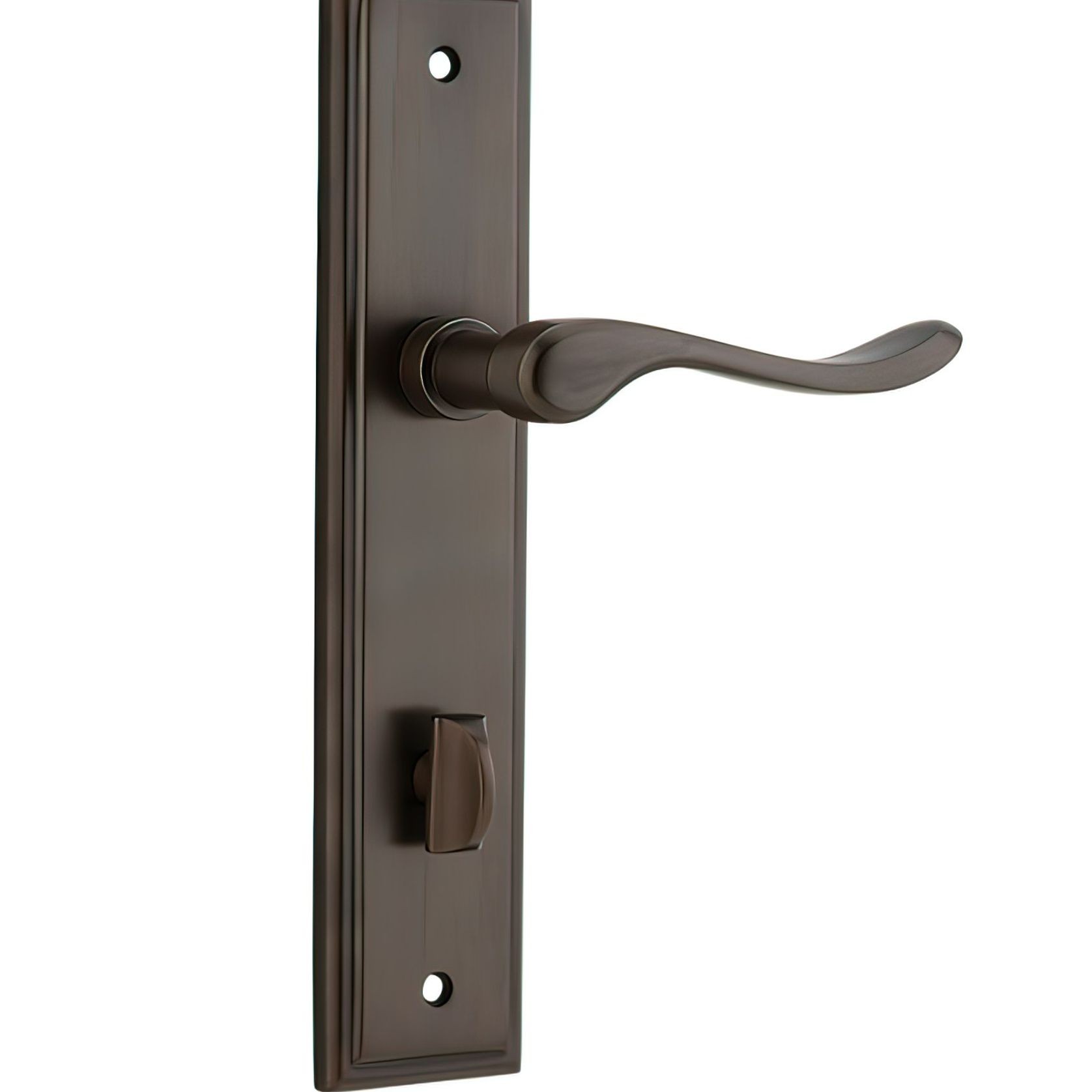 Iver Stirling Door Lever on Stepped Backplate Signature Brass gallery detail image