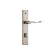 Iver Stirling Door Lever on Stepped Backplate Satin Nickel gallery detail image